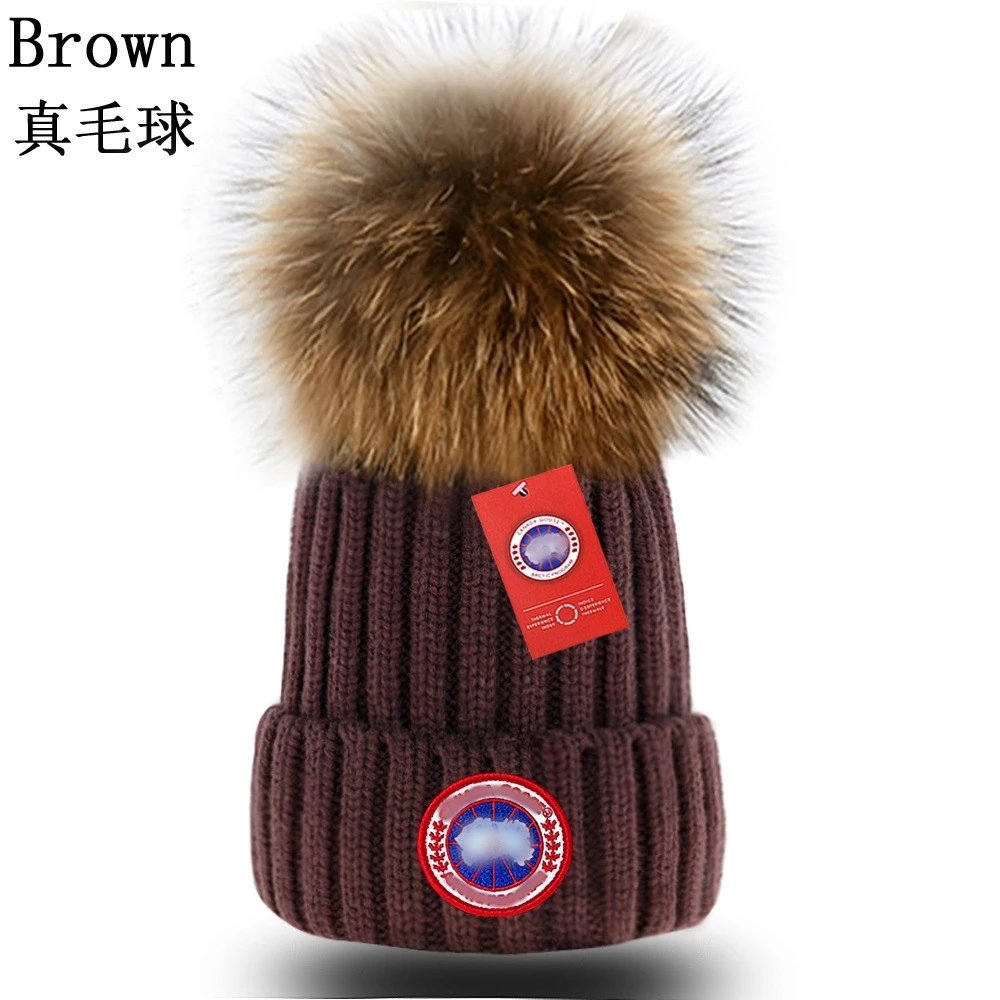 Winter Chunky Knit Beanie with Fur Pom Earflap Grey - Gallery Image 4 - Detailed View