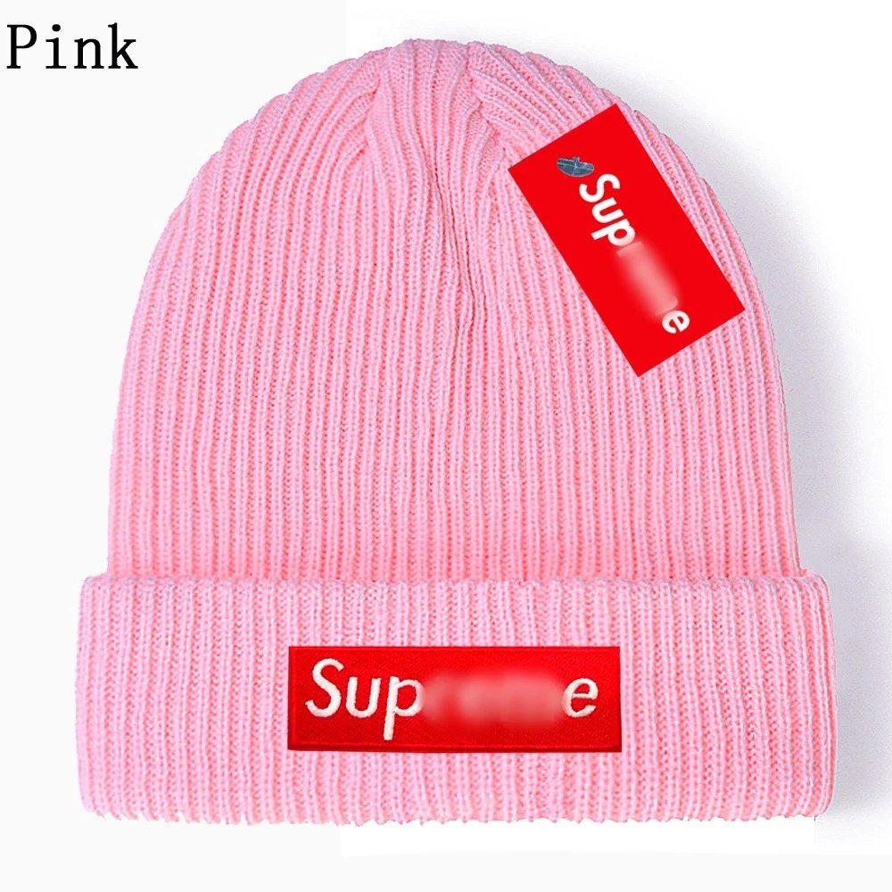 Street Knit Beanie Unisex Wool Cap, Rose - Supreme - Cnfans - $10.16