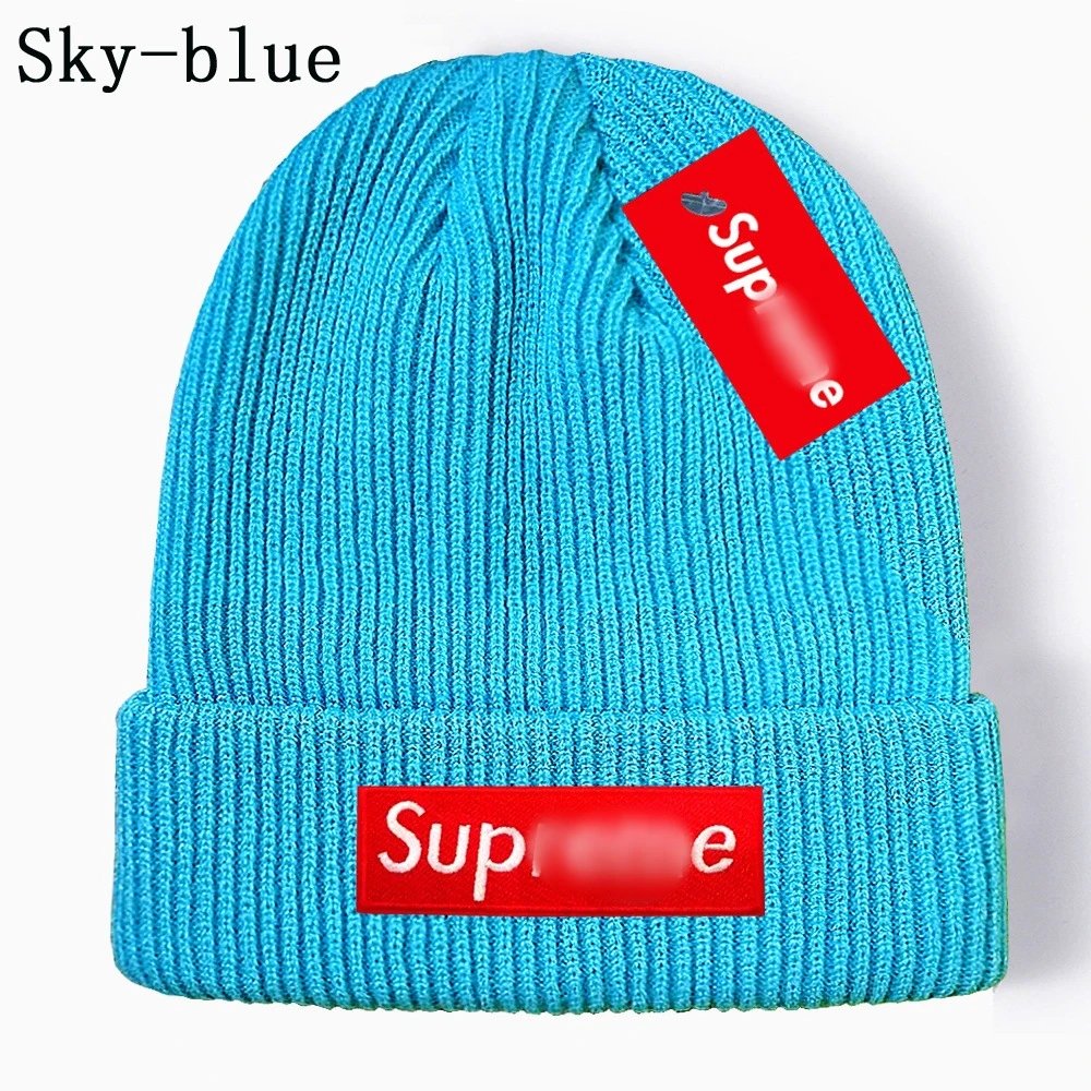 Street Knit Beanie Unisex Winter Cap Sky Blue - Supreme - Cnfans - $10.16