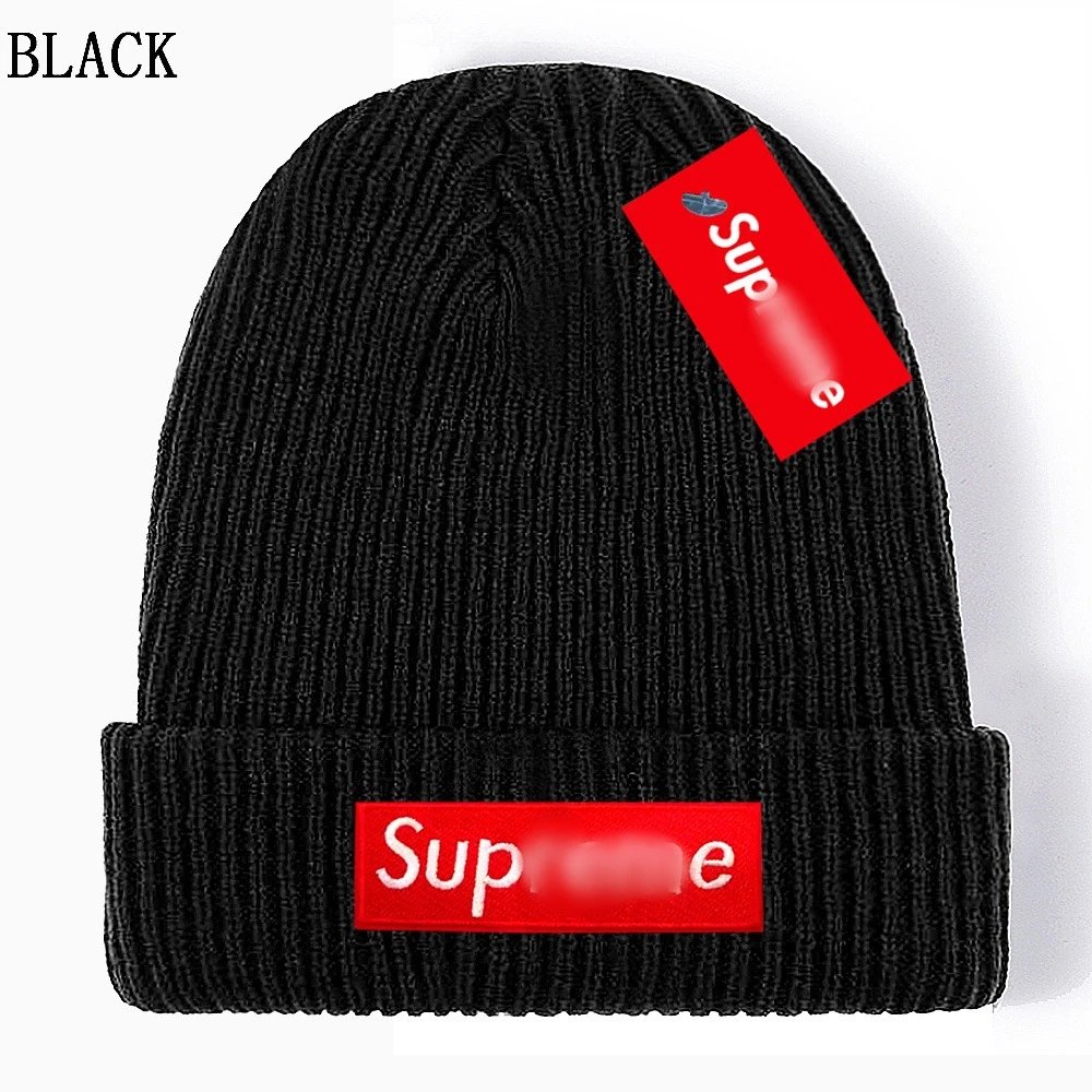 Street Knit Beanie Unisex Wool Cap, Onyx - Supreme - Cnfans - $10.16