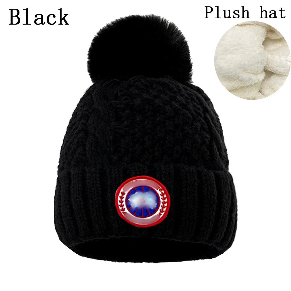 Winter Knit Beanie Warm Pom Pom Hat For Unisex - Khaki - Gallery Image 10 - Detailed View