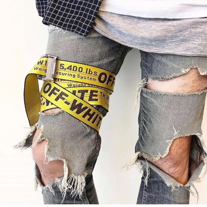 OFF-White Industrial Belt Yellow - Gallery Image 2 - Detailed View