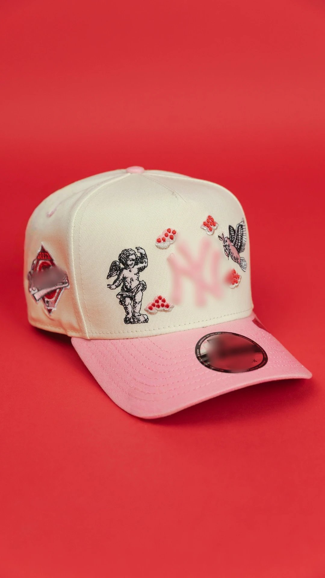Embroidered Baseball Cap Fashion Hat, Carnation - Other - Cnfans - $10.16