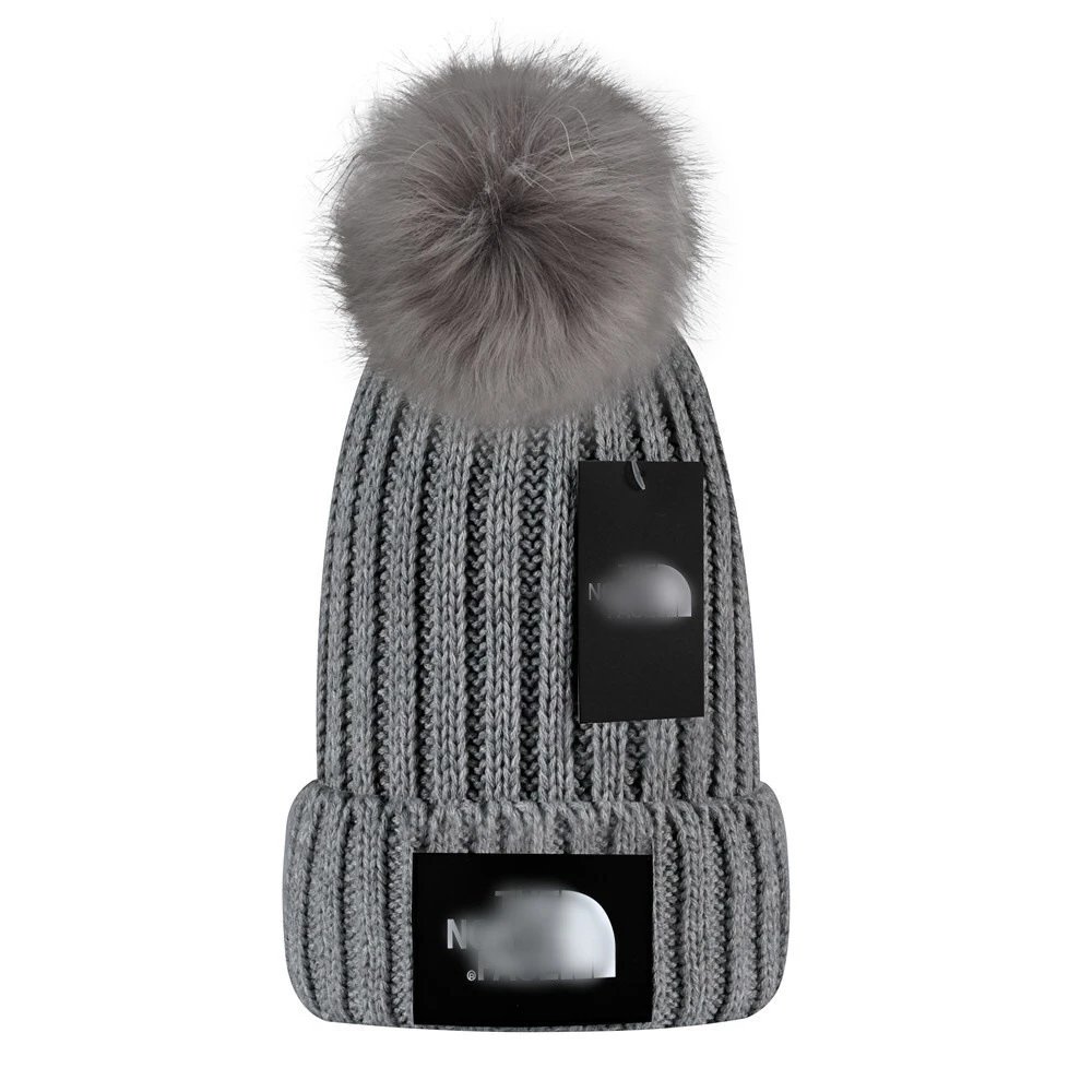 Winter Knit Beanie Hat with Pom Warm Headwear - Slate Gray - Related Product - Cnfans