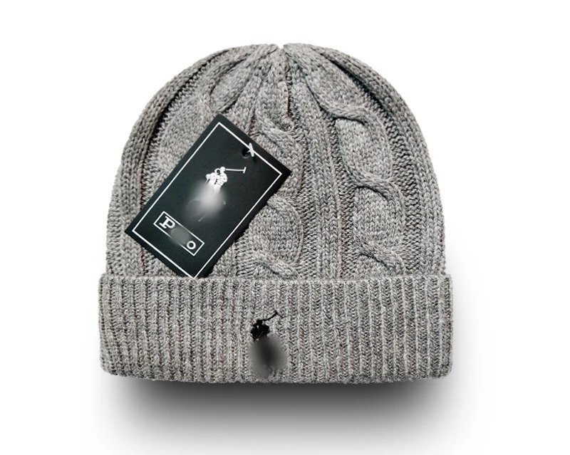 Winter Knit Beanie Warm Hat Casual Cap - Ash - Ralph Lauren - Cnfans - $10.16