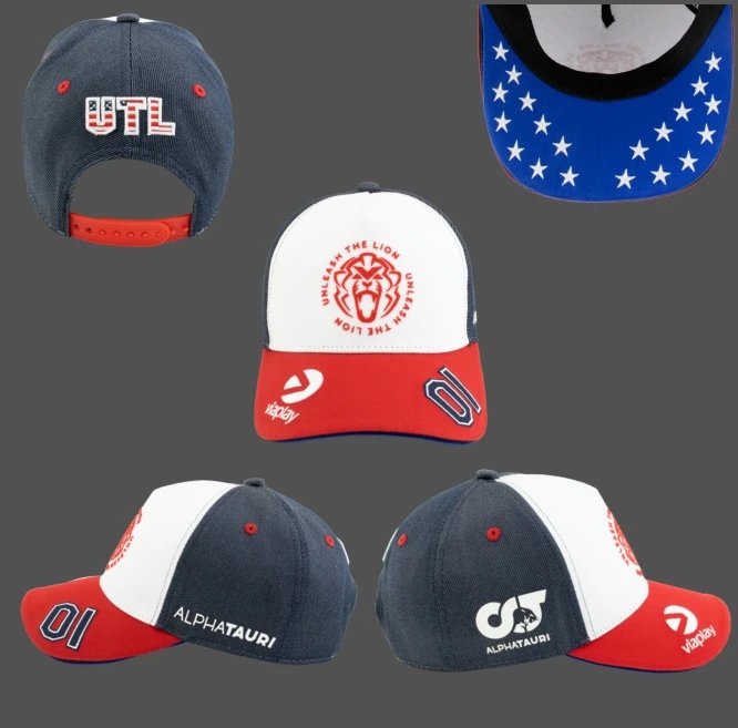 Racing Embroidered Baseball Cap Fashion Visor Hat Gold - Other - Cnfans - $10.16