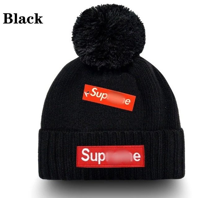 Street Knit Beanie Winter Hat Unisex Pom Pom Cocoa - Gallery Image 4 - Detailed View