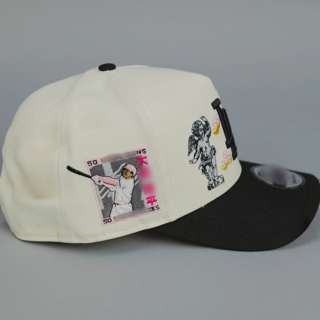 Street Snapback Baseball Cap Unisex Ecru - Gallery Image 3 - Detailed View