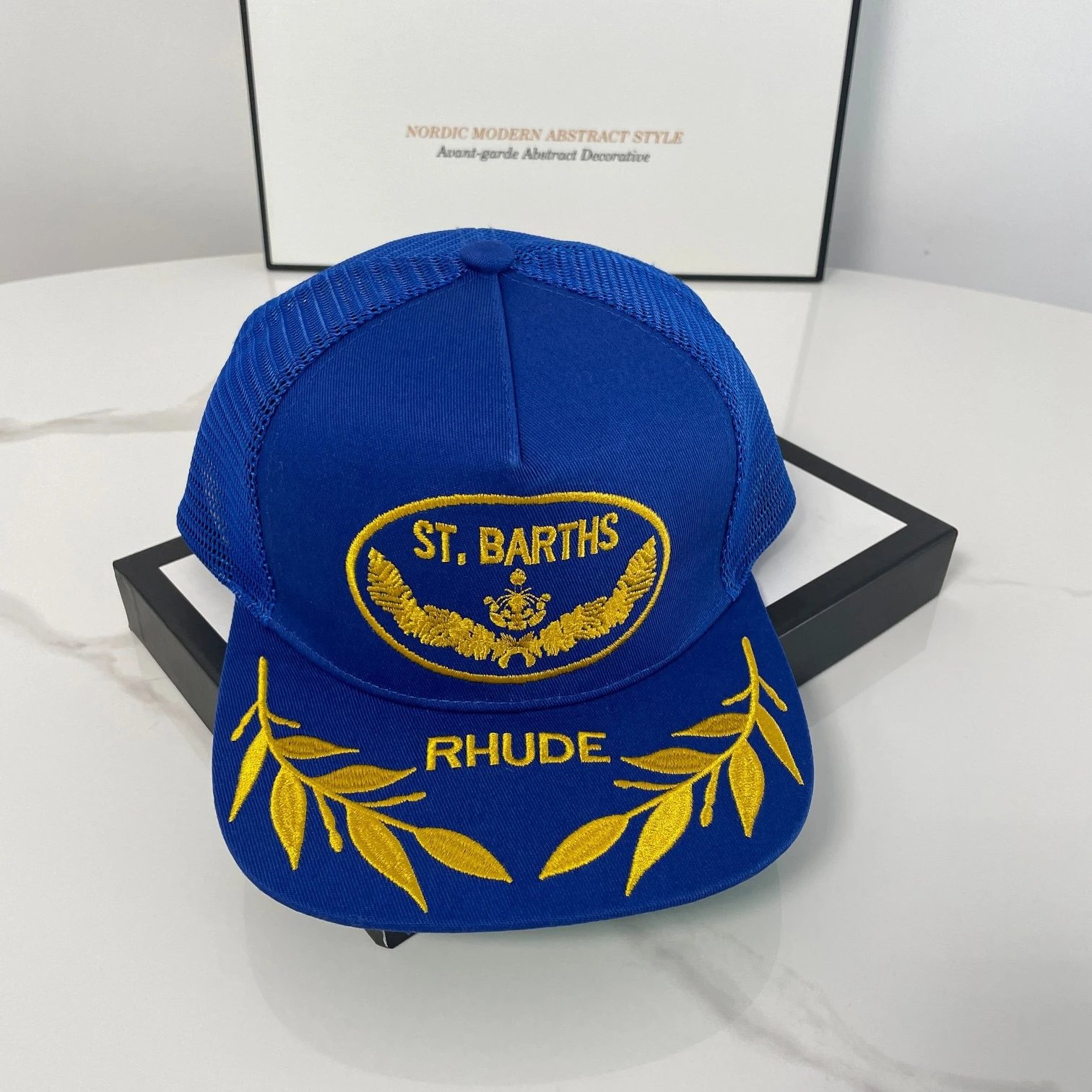 Rhude Embroidered Cap Blue - High Quality Product Image - Cnfans