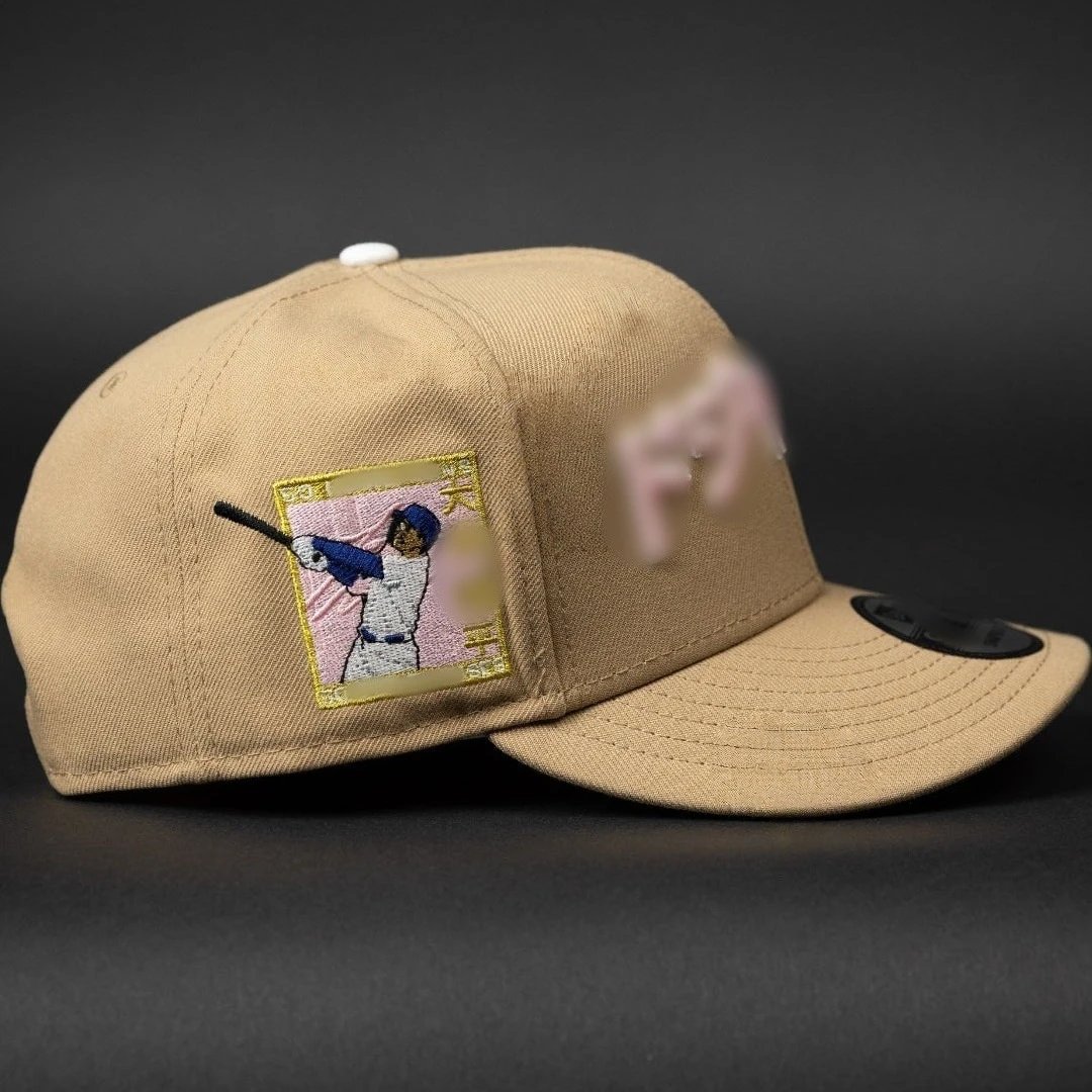 MLB Embroidered Adjustable Baseball Cap Khaki - Gallery Image 4 - Detailed View