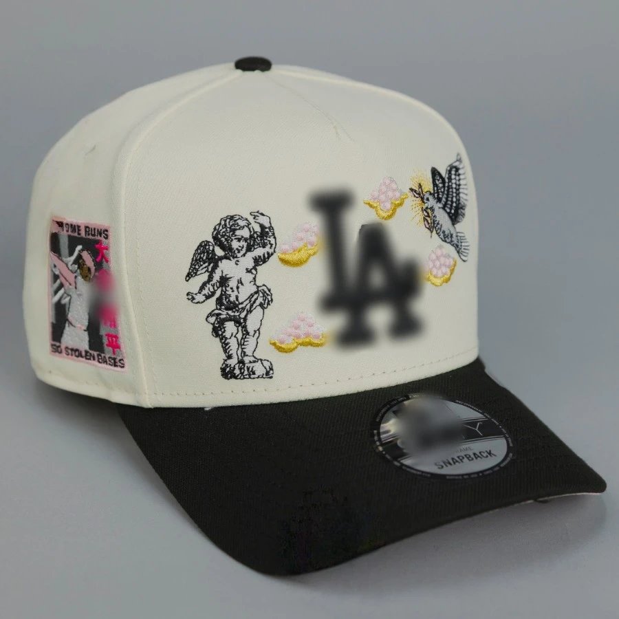 Street Snapback Baseball Cap Unisex Ecru - Gallery Image 2 - Detailed View
