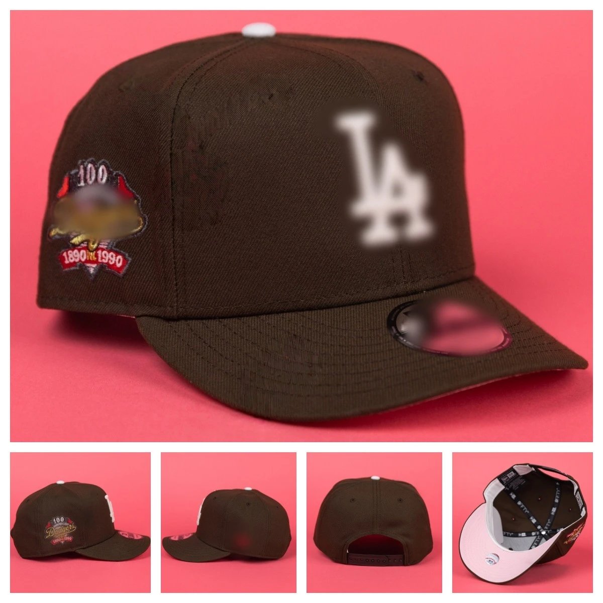 MLB Embroidered Adjustable Baseball Cap Brown - Gallery Image 1 - Detailed View