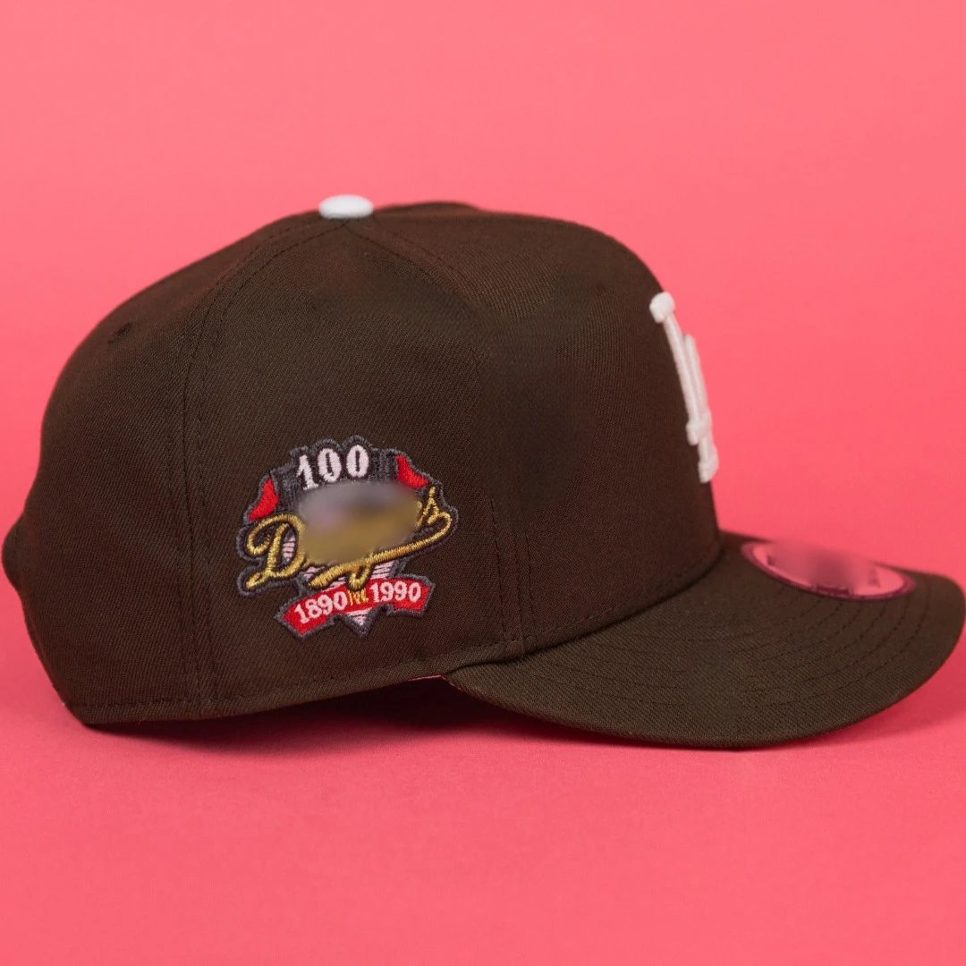 MLB Embroidered Adjustable Baseball Cap Brown - Gallery Image 3 - Detailed View