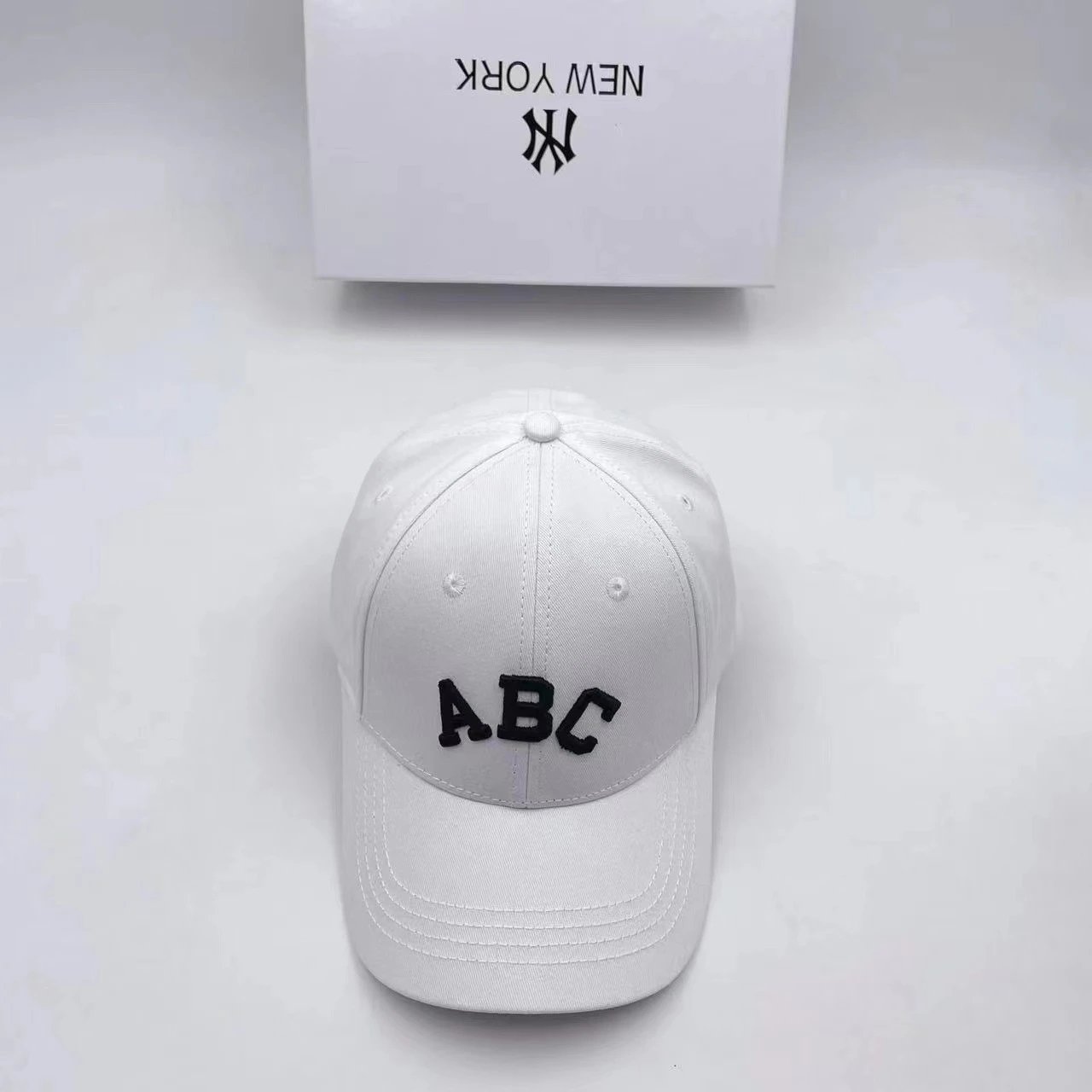 Street ABC Cotton Baseball Cap Unisex Pitch Black - Gallery Image 2 - Detailed View