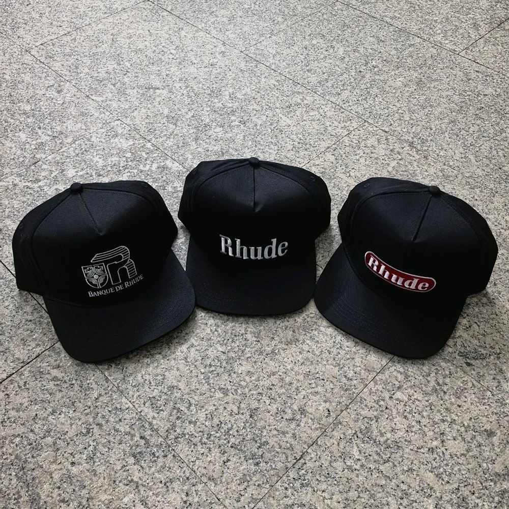 Rhude Embroidered Baseball Cap Black - Related Product - Cnfans