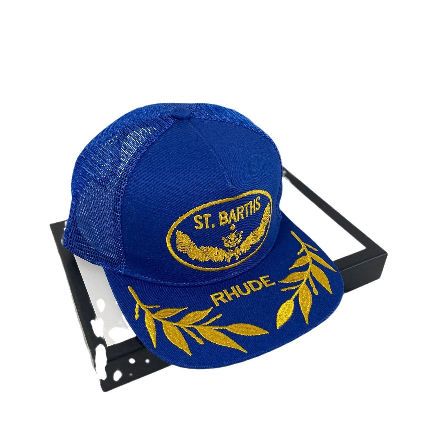 Rhude Embroidered Cap Blue - Gallery Image 5 - Detailed View