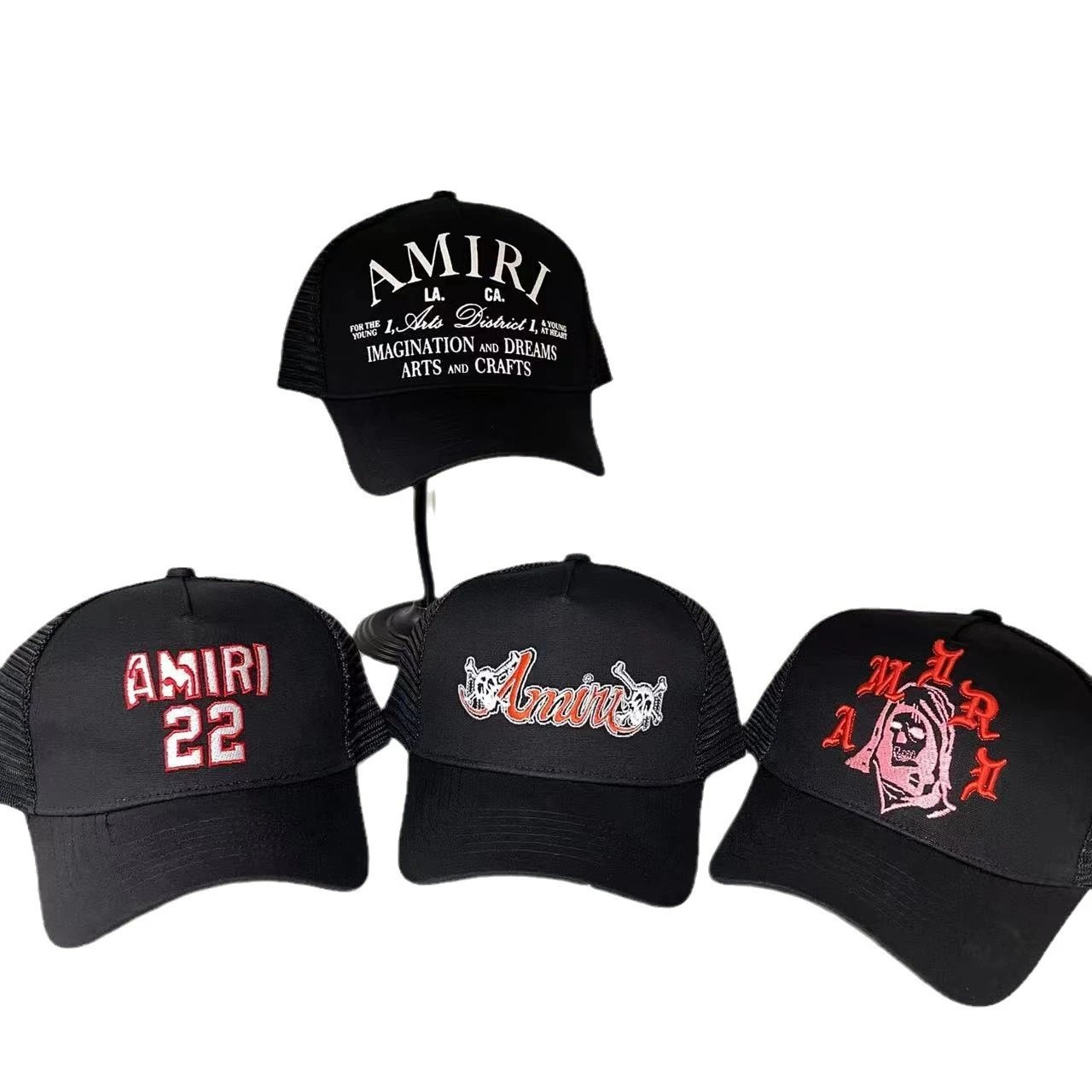 Amiri Embroidered Baseball Cap Multicolor - Gallery Image 5 - Detailed View