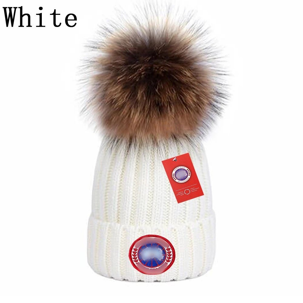 Winter Chunky Knit Beanie with Fur Pom Earflap Grey - Gallery Image 7 - Detailed View