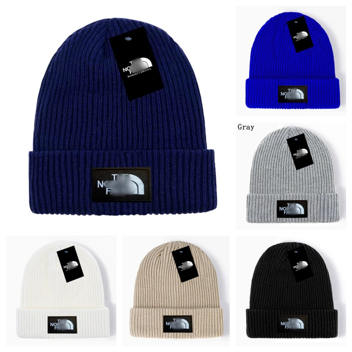 Winter Knit Beanie Hat Casual Wool Cap - Snow White - Gallery Image 1 - Detailed View