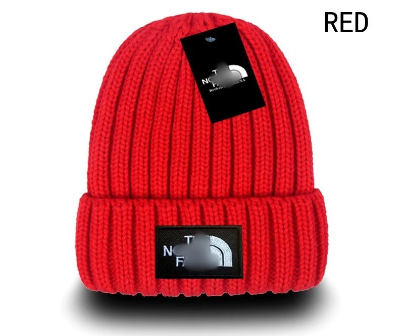 Winter Knit Beanie Hat Casual Warm Cuff Cap - Scarlet - Related Product - Cnfans