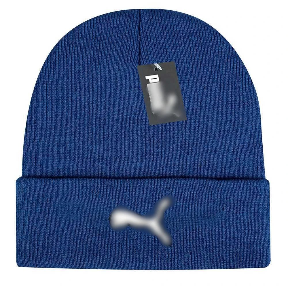 Winter Knit Beanie Hat Outdoor Sport Cap - Navy - Gallery Image 8 - Detailed View