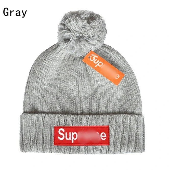 Street Knit Beanie Winter Hat Unisex Pom Pom Cocoa - Gallery Image 5 - Detailed View