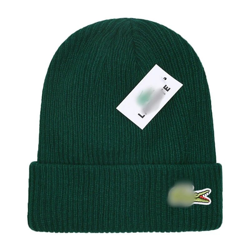 Winter Knit Beanie Warm Hat Unisex, Forest Green - Lacoste - Cnfans - $10.16