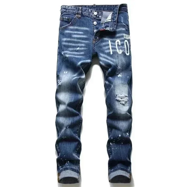 Dsquared2 Jeans Distressed paint-splatter graphic product detail image 6
