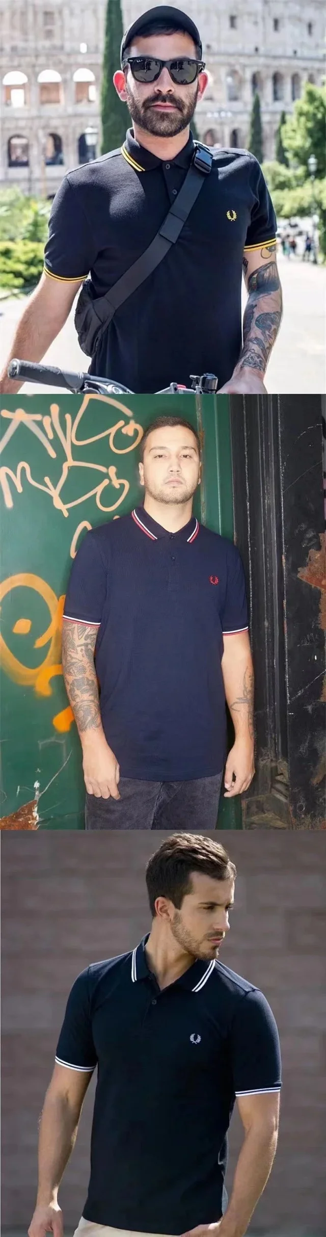 Fred Perry Shirts Short-Sleeve Tipped Polo Shirt product detail image 4