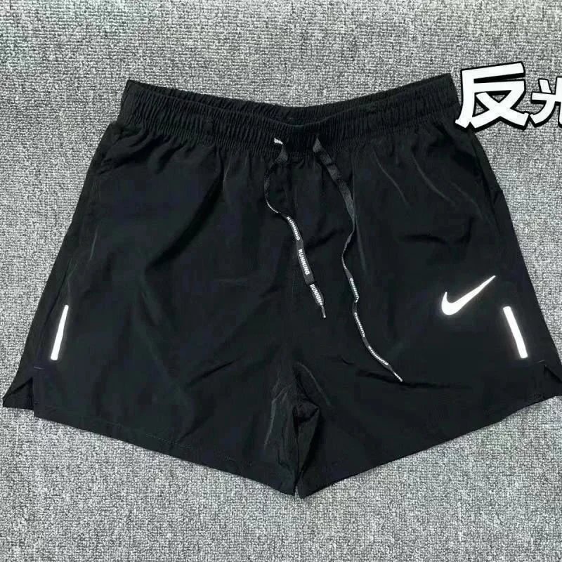 Reflective Check Three-Quarter Shorts