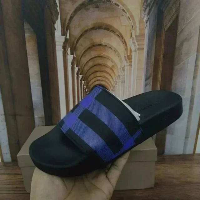 Unbranded Slippers Open-Toe Slide with Check Strap product detail image 5