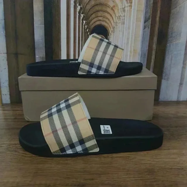 Unbranded Slippers Open-Toe Slide with Check Strap product detail image 3