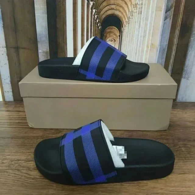 Unbranded Slippers Open-Toe Slide with Check Strap product detail image 8