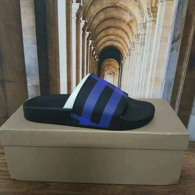 Unbranded Slippers Open-Toe Slide with Check Strap product detail image 7