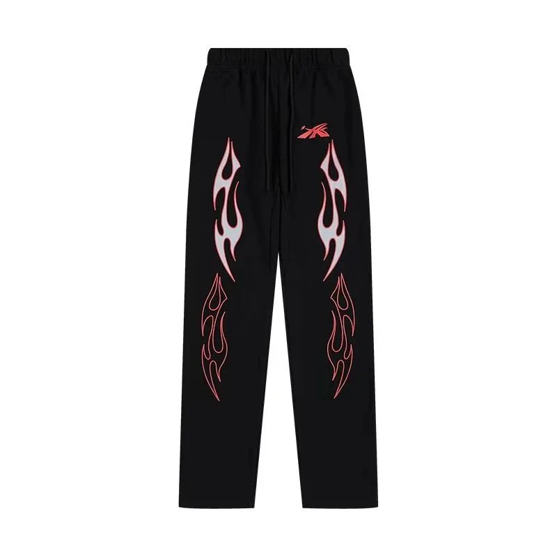 Hellstar Flame Logo Sweatpants Gray - 13
