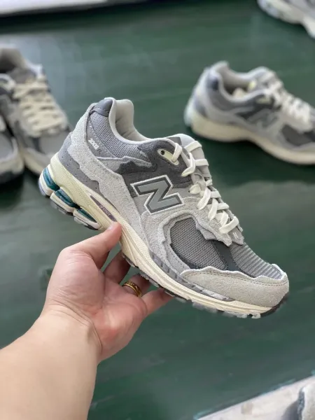 New Balance 2002R Orange Yellow Mesh Sneakers - 27