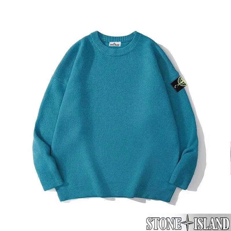 Stone Island Knit Sweater Turquoise Sweater - 13
