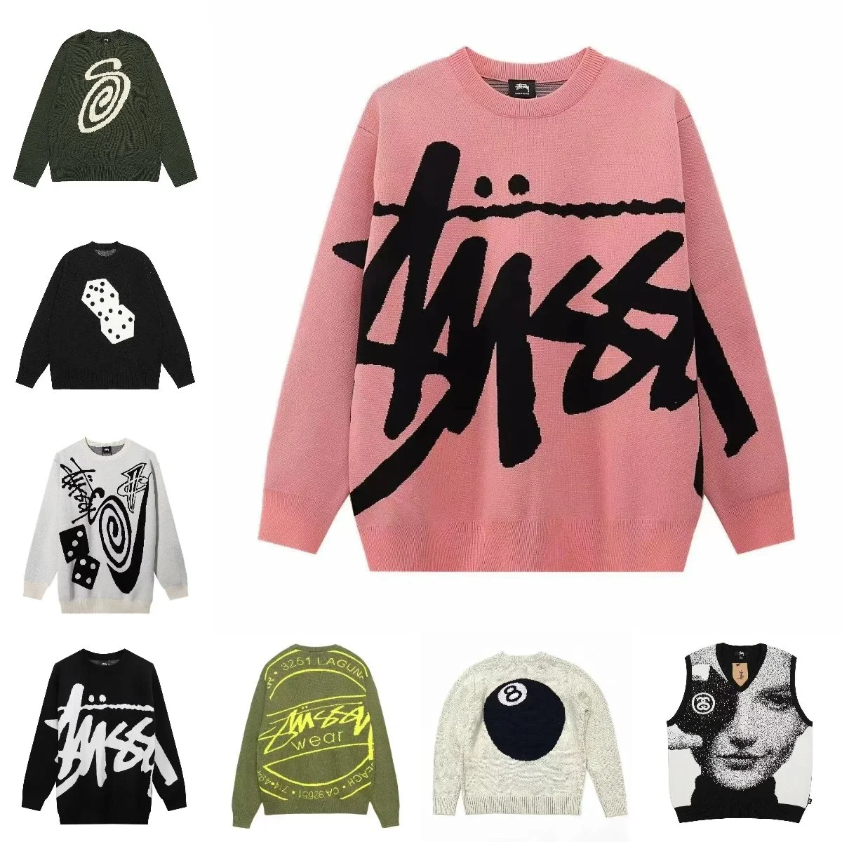 Stussy Graffiti Logo Sweater [Multiple Styles]
