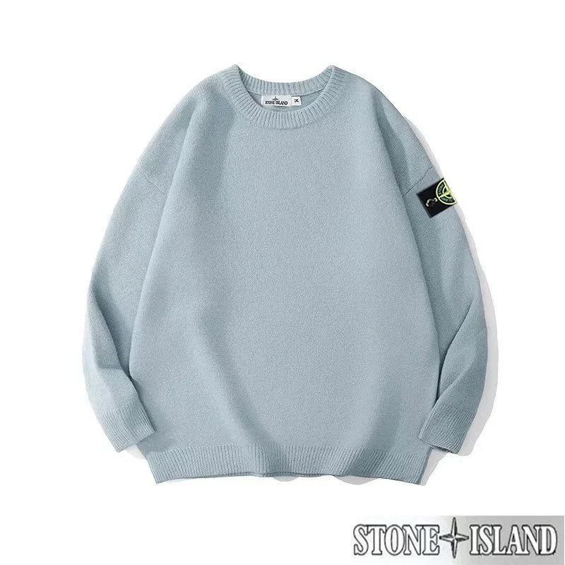 Stone Island Knit Sweater Turquoise Sweater - 25