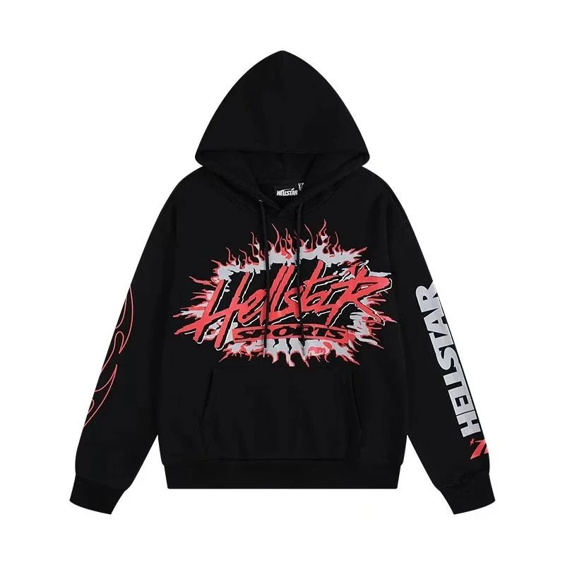 Hellstar Flame Logo Sweatpants Gray - 12