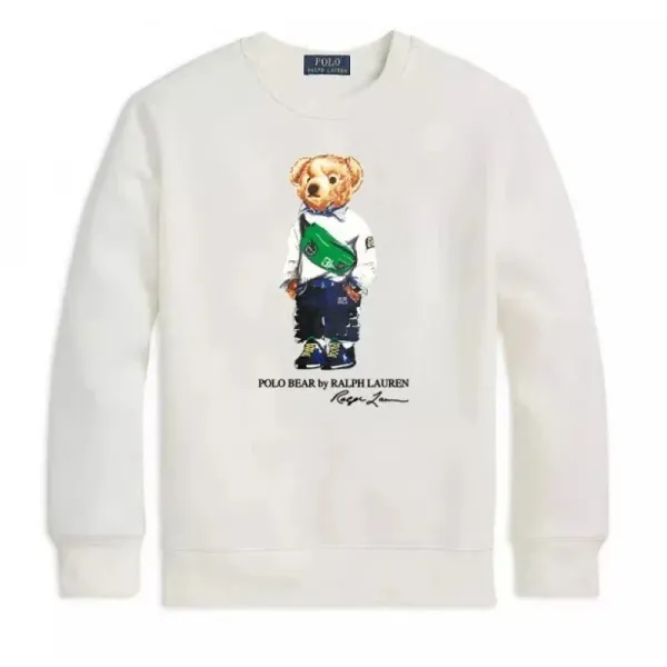Ralph Lauren Polo Bear Graphic Hoodie White - 12