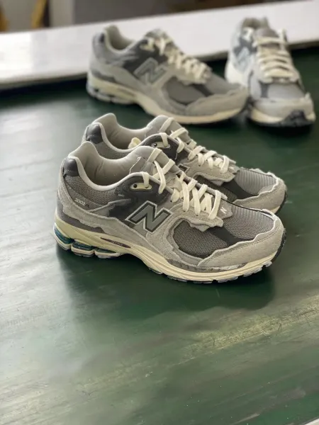 New Balance 2002R Orange Yellow Mesh Sneakers - 29