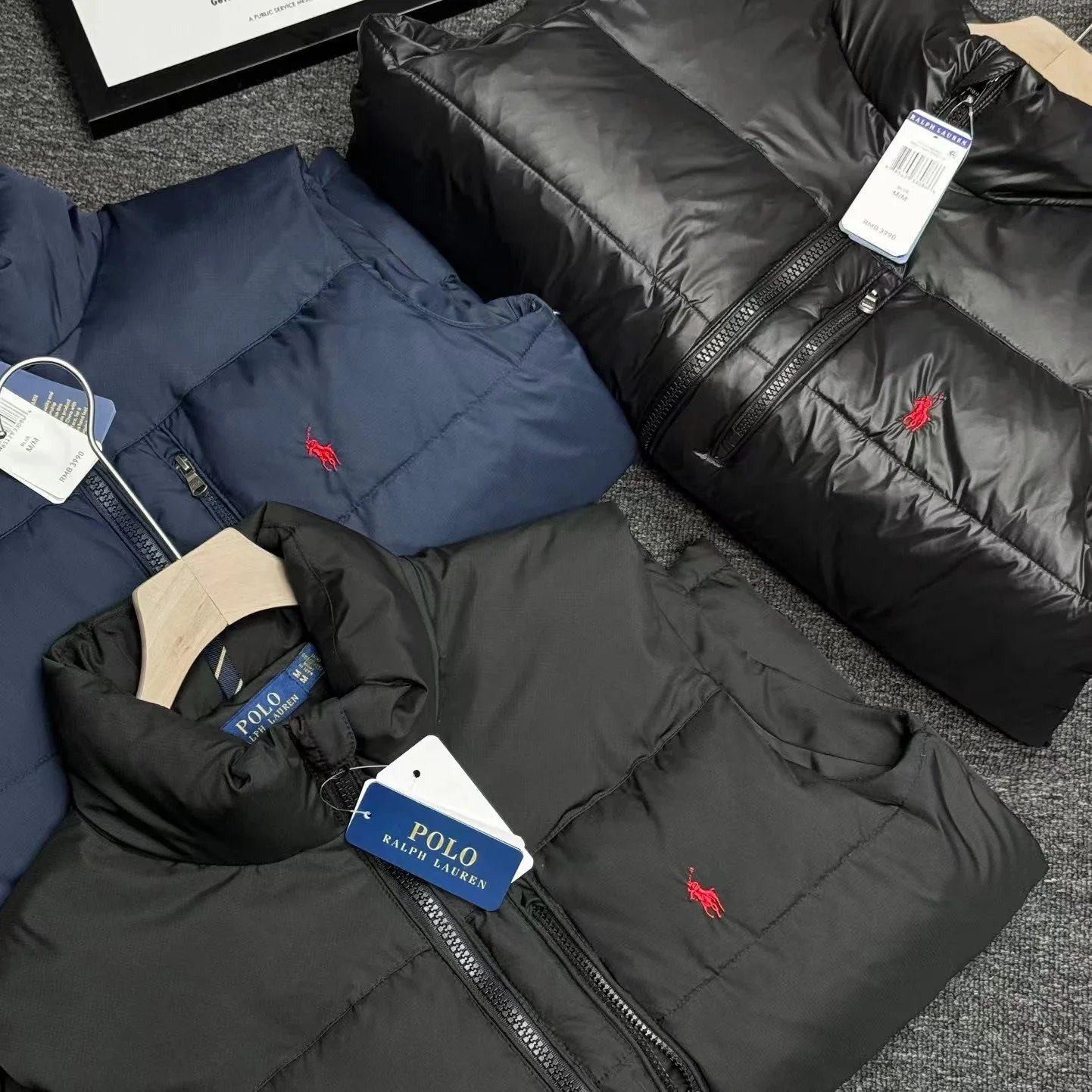 Polo Ralph Lauren Fleece Zip-Up Jacket Black Outerwear - 8