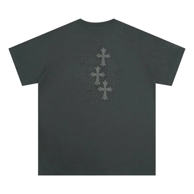 Chrome Hearts Red Cross Logo White T-Shirt - 14