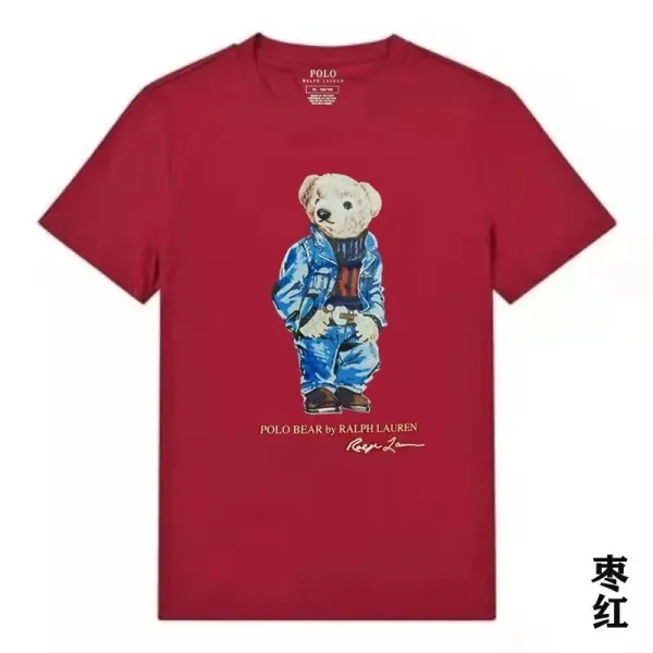 Ralph Lauren Polo Bear Graphic T-Shirt Burgundy - 14
