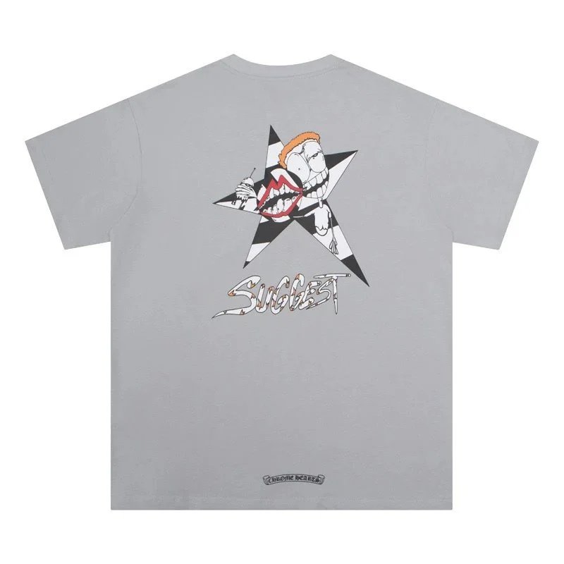 Chrome Hearts Red Cross Logo White T-Shirt - 19