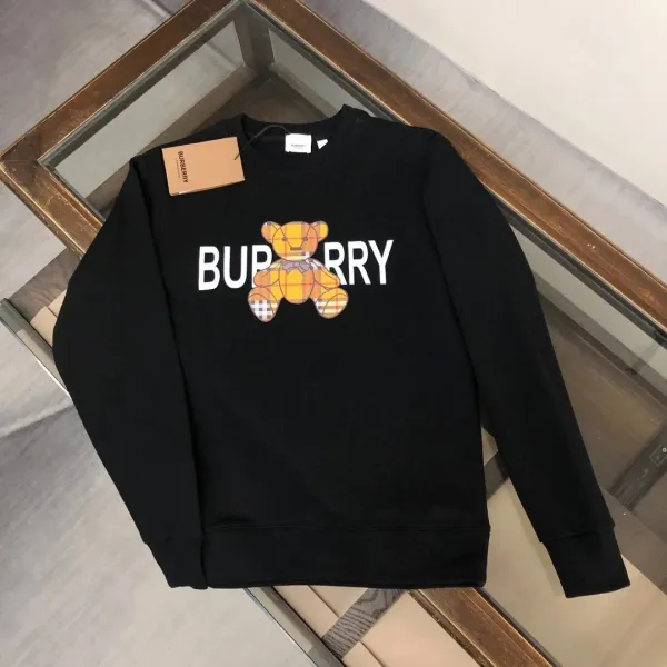Burberry Thomas Bear Embroidered Black Hoodie - 12
