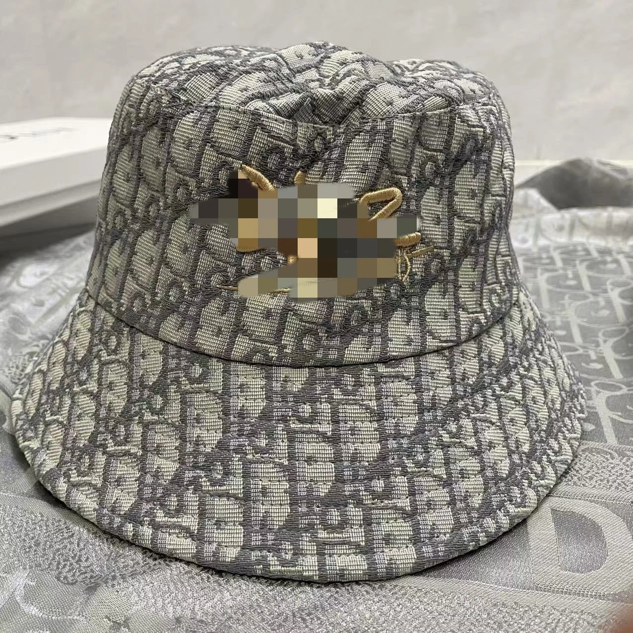 Dior Oblique Bucket Hat Navy Blue - 12