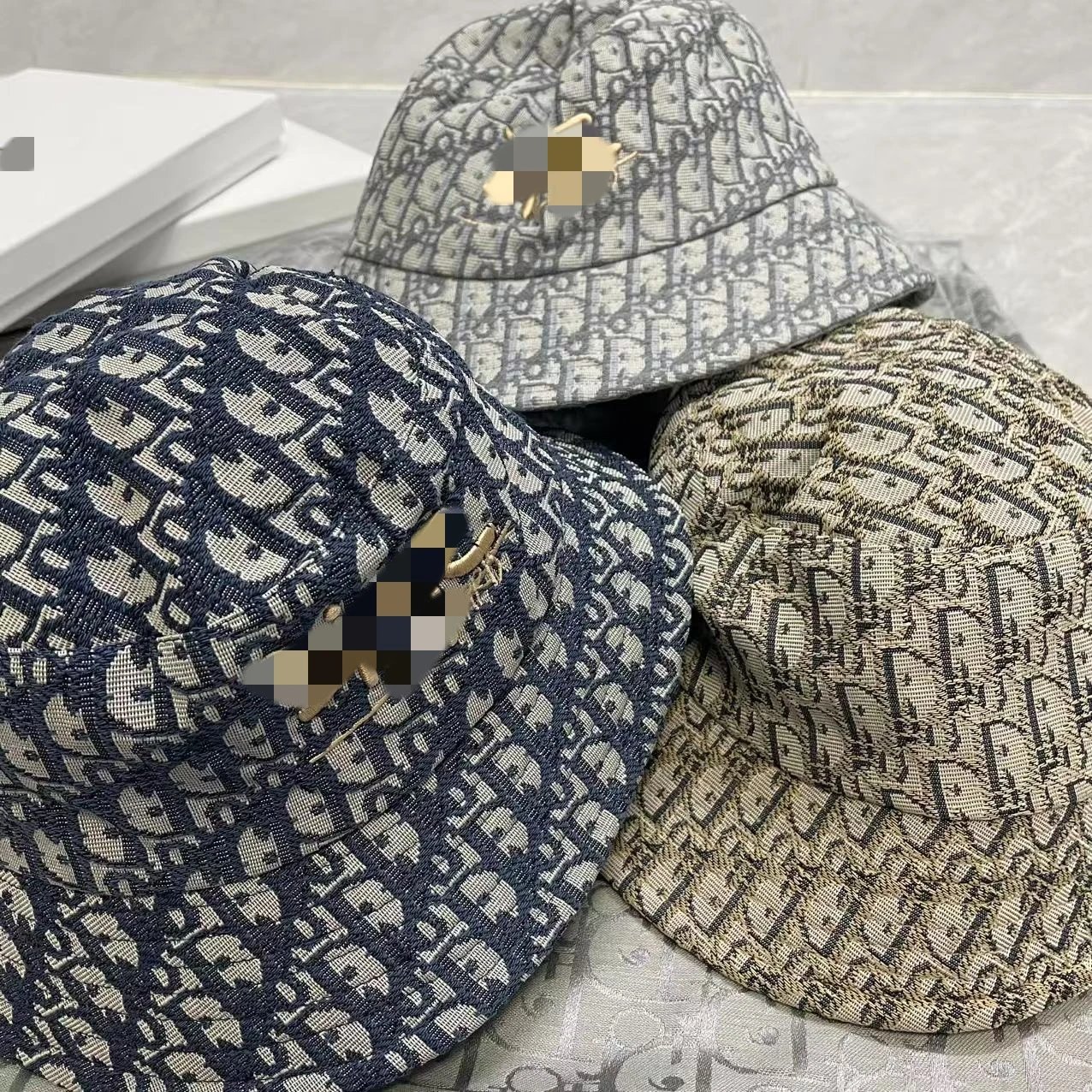 Dior Oblique Bucket Hat Navy Blue - 2