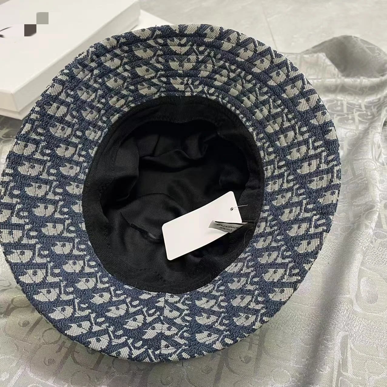 Dior Oblique Bucket Hat Navy Blue - 9